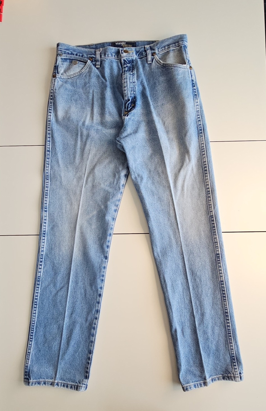 Wrangler George Strait Cowboy Cut Jeans Mens 36x34 Original Fit Stone Denim